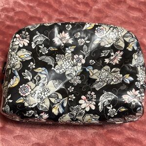 Vera Bradley Black and White Floral Cosmetic Case